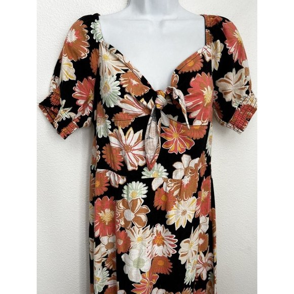 New Roxy Summertime Feeling Floral Midi Dress Size M - Picture 2 of 10